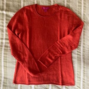 100% cashmere orange sweater, size M